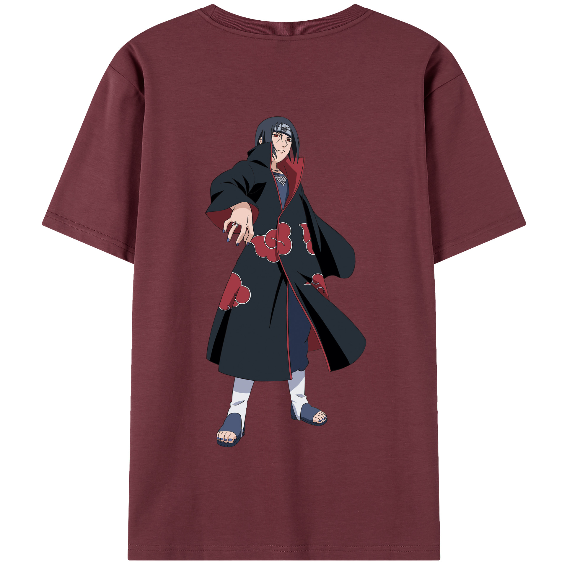 （画像用） NARUTO -ナルト- うちは イタチ Uchiha Itachi 綿100％半袖Tシャツ（背面プリント）
